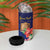 Personalised Tokelau Tropical Hibiscus 4 in 1 Can Cooler Tumbler With Polynesian Plumeria Tattoo