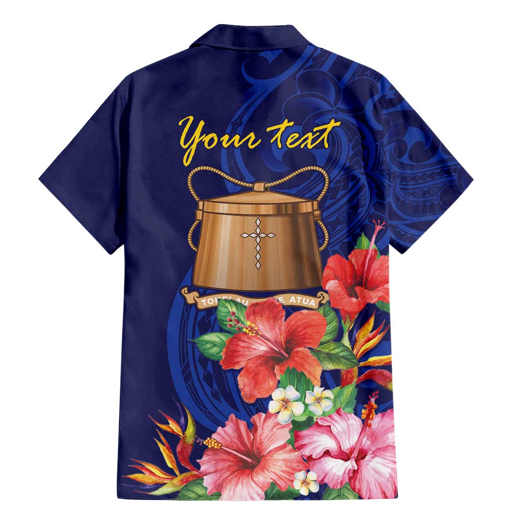 Personalised Tokelau Tropical Hibiscus Family Matching Mermaid Dress and Hawaiian Shirt With Polynesian Plumeria Tattoo