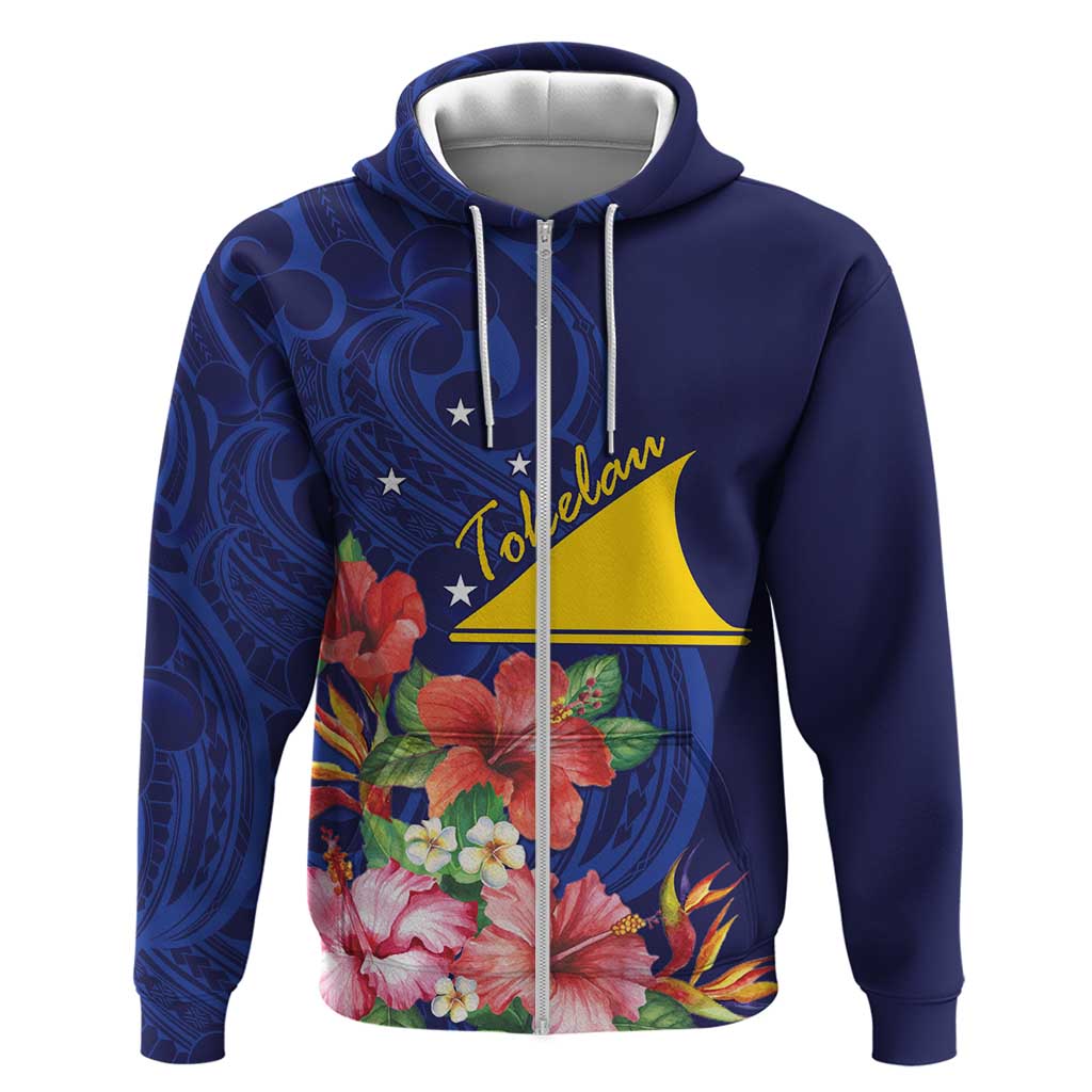 Personalised Tokelau Tropical Hibiscus Hoodie With Polynesian Plumeria Tattoo