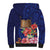 Personalised Tokelau Tropical Hibiscus Sherpa Hoodie With Polynesian Plumeria Tattoo