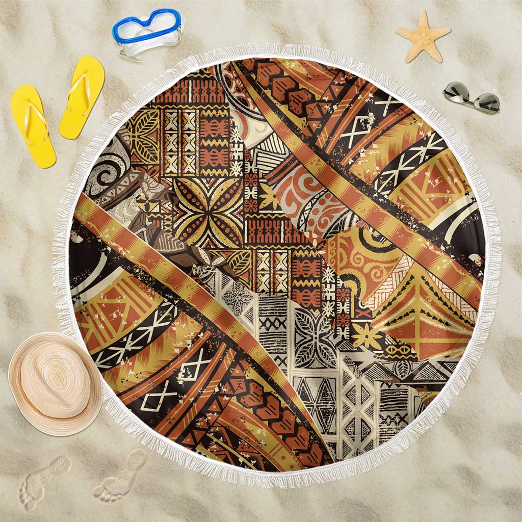 Hawaiian Style Tapa Beach Blanket Vintage Seamless Pattern - Polynesian Pride