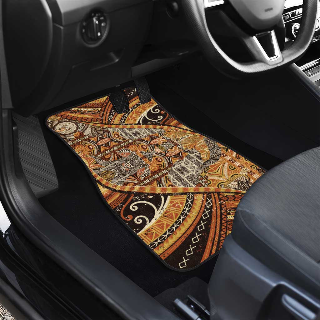 Hawaiian Style Tapa Car Mats Vintage Seamless Pattern - Polynesian Pride