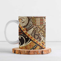 Hawaiian Style Tapa Ceramic Mug Vintage Seamless Pattern - Polynesian Pride