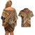 Hawaiian Style Tapa Couples Matching Off Shoulder Short Dress and Hawaiian Shirt Vintage Seamless Pattern - Polynesian Pride