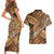 Hawaiian Style Tapa Couples Matching Short Sleeve Bodycon Dress and Hawaiian Shirt Vintage Seamless Pattern - Polynesian Pride