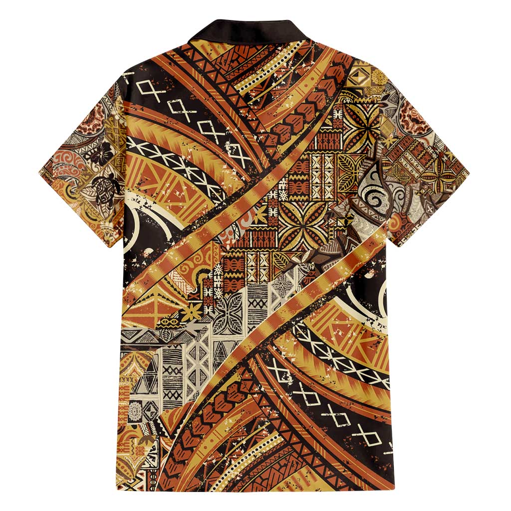 Hawaiian Style Tapa Family Matching Long Sleeve Bodycon Dress and Hawaiian Shirt Vintage Seamless Pattern - Polynesian Pride