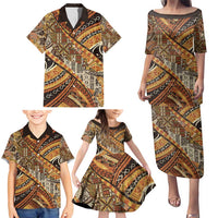 Hawaiian Style Tapa Family Matching Puletasi and Hawaiian Shirt Vintage Seamless Pattern LT9 - Polynesian Pride
