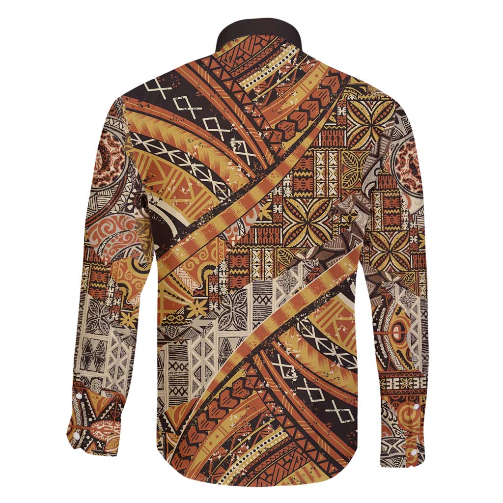 Hawaiian Style Tapa Family Matching Puletasi and Hawaiian Shirt Vintage Seamless Pattern LT9 - Polynesian Pride
