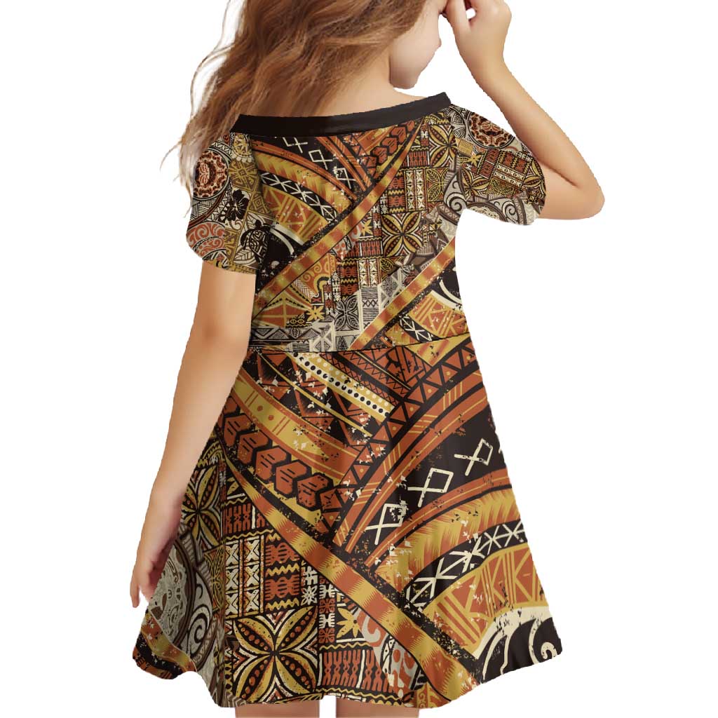 Hawaiian Style Tapa Family Matching Summer Maxi Dress and Hawaiian Shirt Vintage Seamless Pattern LT9 - Polynesian Pride