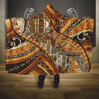 Hawaiian Style Tapa Hooded Blanket Vintage Seamless Pattern - Polynesian Pride