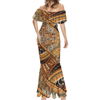 Hawaiian Style Tapa Mermaid Dress Vintage Seamless Pattern - Polynesian Pride