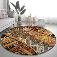 Hawaiian Style Tapa Round Carpet Vintage Seamless Pattern - Polynesian Pride