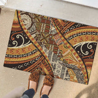 Hawaiian Style Tapa Rubber Doormat Vintage Seamless Pattern - Polynesian Pride