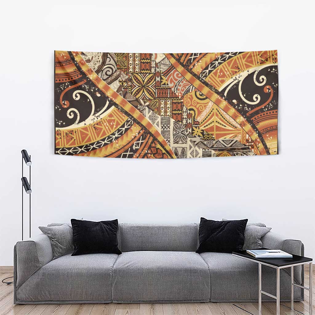 Hawaiian Style Tapa Tapestry Vintage Seamless Pattern - Polynesian Pride