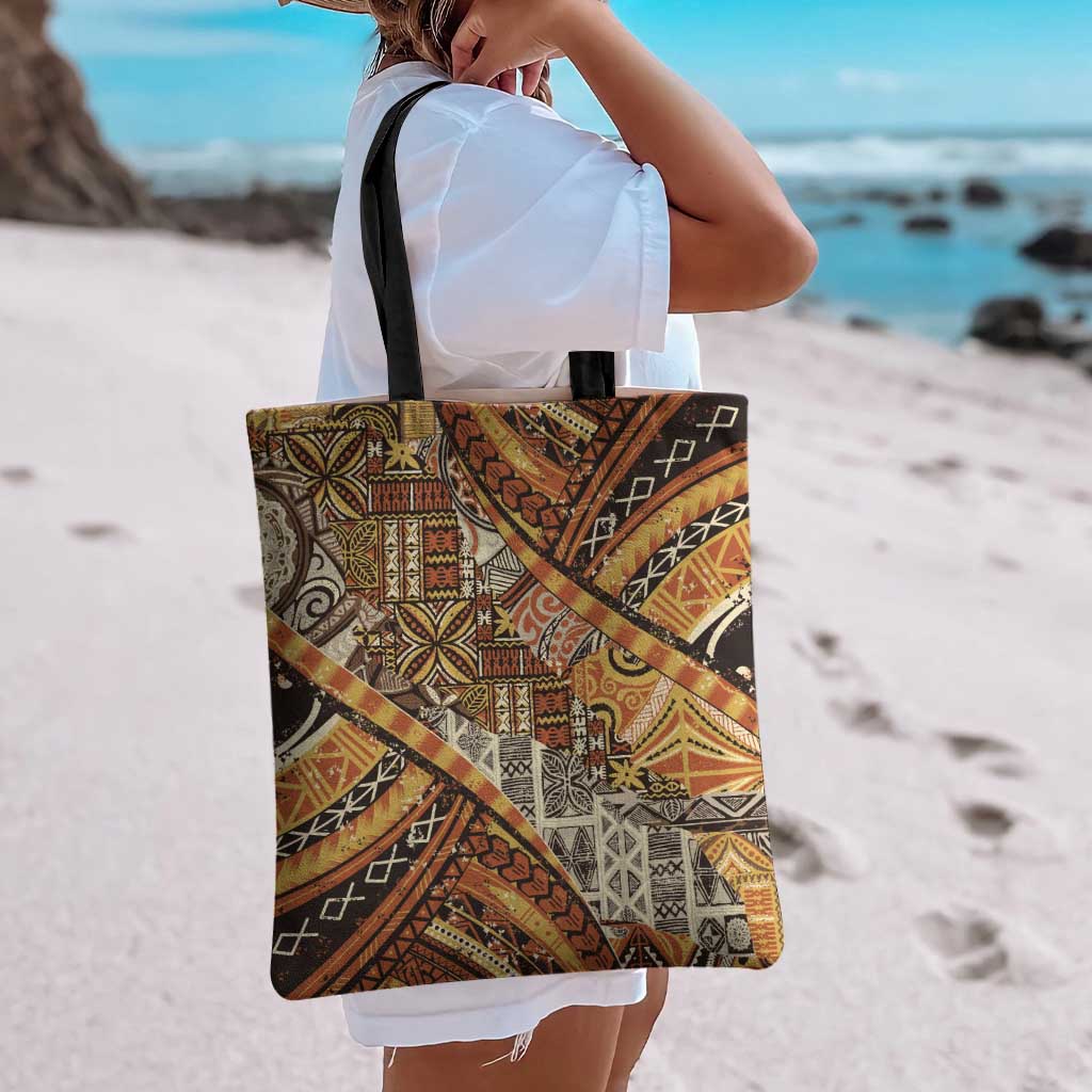 Hawaiian Style Tapa Tote Bag Vintage Seamless Pattern - Polynesian Pride