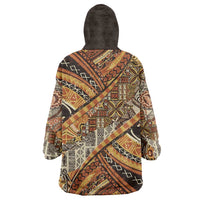 Hawaiian Style Tapa Wearable Blanket Hoodie Vintage Seamless Pattern - Polynesian Pride