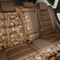 Hawaiian Tribal Elements Hibiscus Back Car Seat Cover Gold Pattern - Polynesian Pride