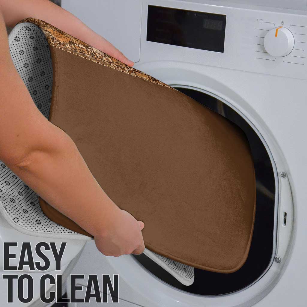 Hawaiian Tribal Elements Hibiscus Bathroom Set Gold Pattern - Polynesian Pride