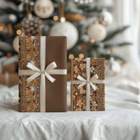 Hawaiian Tribal Elements Hibiscus Wrapping Paper Gold Pattern - Polynesian Pride