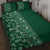 Hawaiian Tribal Elements Hibiscus Quilt Bed Set Green Pattern - Polynesian Pride
