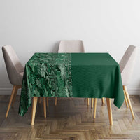 Hawaiian Tribal Elements Hibiscus Tablecloth Green Pattern - Polynesian Pride