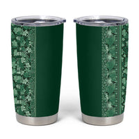 Hawaiian Tribal Elements Hibiscus Tumbler Cup Green Pattern - Polynesian Pride
