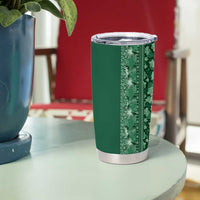 Hawaiian Tribal Elements Hibiscus Tumbler Cup Green Pattern - Polynesian Pride