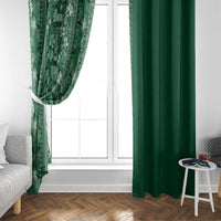Hawaiian Tribal Elements Hibiscus Window Curtain Green Pattern LT9 - Polynesian Pride