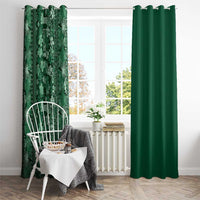Hawaiian Tribal Elements Hibiscus Window Curtain Green Pattern LT9 - Polynesian Pride