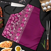 Hawaiian Tribal Elements Hibiscus Apron Pink Pattern - Polynesian Pride