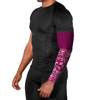 Hawaiian Tribal Elements Hibiscus Arm Sleeves Pink Pattern - Polynesian Pride