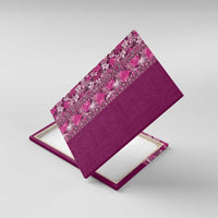 Hawaiian Tribal Elements Hibiscus Canvas Wall Art Pink Pattern - Polynesian Pride