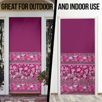 Hawaiian Tribal Elements Hibiscus Door Cover Pink Pattern - Polynesian Pride