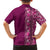 Hawaiian Tribal Elements Hibiscus Family Matching Tank Maxi Dress and Hawaiian Shirt Pink Pattern - Polynesian Pride
