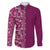 Hawaiian Tribal Elements Hibiscus Family Matching Tank Maxi Dress and Hawaiian Shirt Pink Pattern - Polynesian Pride