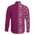 Hawaiian Tribal Elements Hibiscus Family Matching Tank Maxi Dress and Hawaiian Shirt Pink Pattern - Polynesian Pride