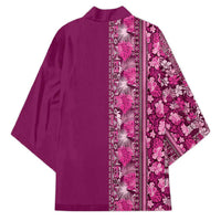 Hawaiian Tribal Elements Hibiscus Kimono Pink Pattern - Polynesian Pride