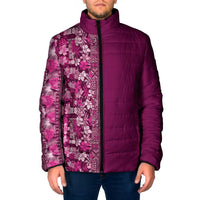 Hawaiian Tribal Elements Hibiscus Padded Jacket Pink Pattern LT9 Men Pink - Polynesian Pride