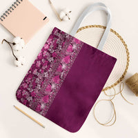 Hawaiian Tribal Elements Hibiscus Tote Bag Pink Pattern - Polynesian Pride