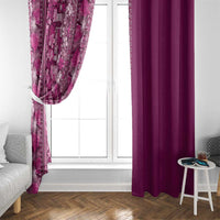 Hawaiian Tribal Elements Hibiscus Window Curtain Pink Pattern LT9 - Polynesian Pride
