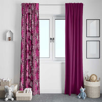 Hawaiian Tribal Elements Hibiscus Window Curtain Pink Pattern LT9 - Polynesian Pride