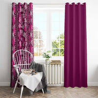 Hawaiian Tribal Elements Hibiscus Window Curtain Pink Pattern LT9 - Polynesian Pride