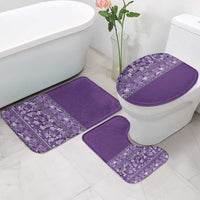 Hawaiian Tribal Elements Hibiscus Bathroom Set Purple Pattern - Polynesian Pride