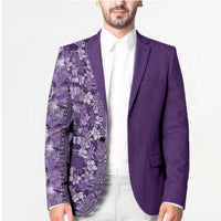 Hawaiian Tribal Elements Hibiscus Blazer Purple Pattern LT9 - Polynesian Pride