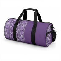 Hawaiian Tribal Elements Hibiscus Duffle Bag Purple Pattern LT9 - Polynesian Pride
