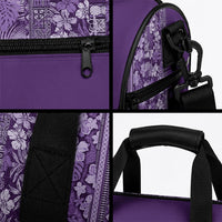 Hawaiian Tribal Elements Hibiscus Duffle Bag Purple Pattern LT9 - Polynesian Pride