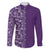Hawaiian Tribal Elements Hibiscus Family Matching Tank Maxi Dress and Hawaiian Shirt Purple Pattern - Polynesian Pride