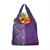 Hawaiian Tribal Elements Hibiscus Grocery Bag Purple Pattern LT9 1-pack One Size Purple - Polynesian Pride