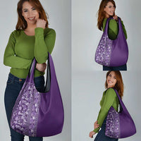 Hawaiian Tribal Elements Hibiscus Grocery Bag Purple Pattern LT9 - Polynesian Pride