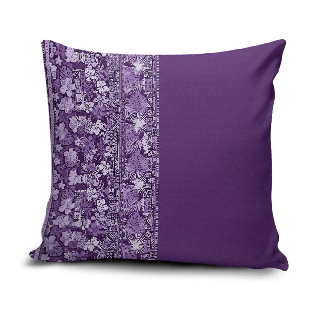 Hawaiian Tribal Elements Hibiscus Pillow Cover Purple Pattern LT9 Purple - Polynesian Pride